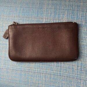 Vintage Coach flat zip pouch